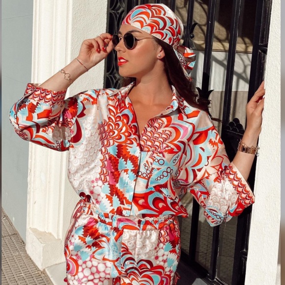 Blogger's Fav|NWT Zara Blouse With Scarf - Picture 8 of 16